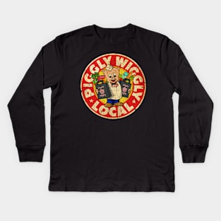 VINTAGE LOCAL PIGGLY Kids Long Sleeve T-Shirt